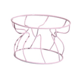 Maxbell Pet Feeding Bowl Rack Round Iron Drinking Pet Supplies Raised Cat Bowl Stand Pink