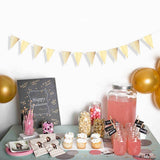 Maxbell Paper Triangle Pennant Garland Home Party Door Wall Hanging Decor Gold