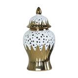 Maxbell Porcelain Ginger Jar Storage Tank Ceramic Vase for Flower Arrangement Office