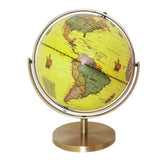 Maxbell Maxbell 25cm ABS Geographical 720° Rotating World Map Ocean Globe Desktop Decor Teaching Aid Yellow