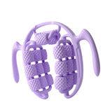 Maxbell Massage Roller Press Points for Bodybuilding Equipment Indoor Sports Fitness 20 wheels violet