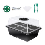 Maxbell Seed Starter Tray Plant Tray Plant Growing Tray for Seedling Fruit Vegetable Black