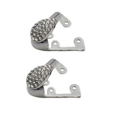 Maxbell 2x Shoes Pointed Protector Women Decoration for Shoes Protection Accessories Silver