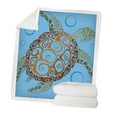 Maxbell Soft Warm Fleece Throw Blanket for Couch Sofa 50 x 60'' Turtle-C