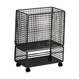 Maxbell Yoga Mat Storage Rack with Wheels for Indoor Outdoor Sports Resistance Bands Black