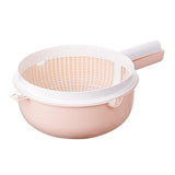 Maxbell Vegetable Washing Drainage Basket Filter Use Fruit Cleaning Basin for Potato Pink