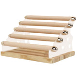 Maxbell Ring Display Stand Women Jewelry Organizer Holder for Home Retail Countertop Beige