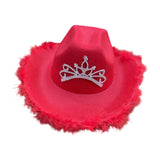 Maxbell Cowgirl Hat Western Cowboy Hat for Costumes Music Festival Concerts Birthday Red