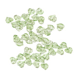 Maxbell 50Pcs Leaf Charms Decor Stylish Loose Beads for DIY Crafts Necklace Bracelet 1.5x1.4 cm Light Green