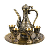 Maxbell Turkish Coffee Pot and Cup Set Tea Service Set for Party Living Room Holiday