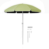 Maxbell Small Patio Umbrella 5.6ft Heavy Duty Portable Market Umbrella for Park Lawn green