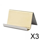 Maxbell 3xBusiness Card Holders Name Stand Collection Rack Organizer Champagne B