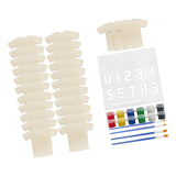 25Pcs Children's Wooden Craft Painting Set for Classroom Activities 6x5 inch