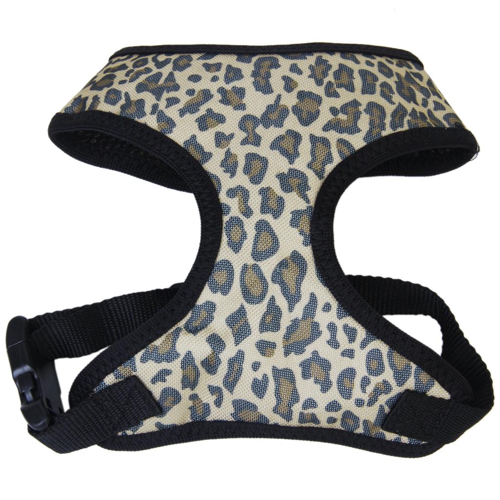 Maxbell Maxbell Soft Mesh Adjustable High Strength D-Ring Dog Harness Pet Supplies L Leopard Print