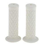 Maxbell Maxbell 2pcs Vintage Rubber Motorcycle Handlebars Grips 7/8 22mm Universal White