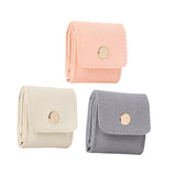 Maxbell 3Pcs Travel Jewelry Roll up Organizers Women Lady Container Small Rings Case