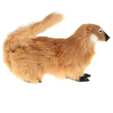 Maxbell Realistic Faux Fur Weasel Animal Model Figures DIY Home Decoration