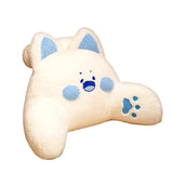 Maxbell Backrest Pillow Decor Waist Support Pillow for Watching Home Blue and White