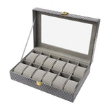 Maxbell Watch Box for Men Giftable Jewelry Organizer Box for Business Rings Bracelet 12 slots