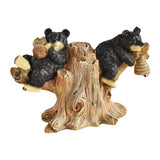 Black Bear Statue Tabletop Ornament for Office Table Centerpiece Living Room Style B