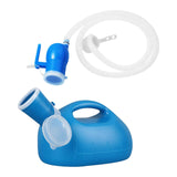 Maxbell Men Urine Bottle Good Sealing Urine Collection Pot for Lying Seniors Camping Blue 1.6m Hose