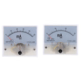 2xDC Ammeter Analog Panel Amp Meter Current Gauge Pointer Type 0-30mA 0-50mA