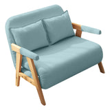 Foldable Sofa Bed Versatile Sleeper Chair Bed for Bedroom Living Room Indoor Blue