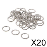 Maxbell 20x50 Pieces Car Oil Drain Plug Gaskets N0138157 for Audi S4 A4 Q5 VW Touareg