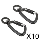 10x2Pieces Lightweight Heavy Duty Self Lock Carabiner Auto Lock Hook Hiking