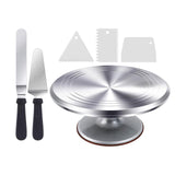 Maxbell Aluminium Alloy Cake Turntable Set Non Slip Rotating Cake Stand Baking Tools