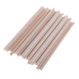 30 Pieces 5mm Round Balsa Wood Stick Unfinished Woodcraft Stick Dowel Rod for Kindergarten Handmade Craft Model Making Accessories 120mm - Aladdin Shoppers
