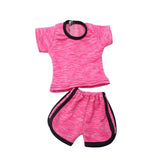 Maxbell Trendy Shirt Pants Suit Sports Clothes for 18" Doll Pink - Aladdin Shoppers