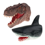 Simulation Dinosaur Animal Head Model Hand Puppets Kids Toy Shark T-Rex