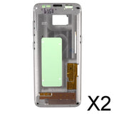 Maxbell 2xMiddle Frame Bezel Chassis Housing Repalcement for Samsung Galaxy S8 Silver
