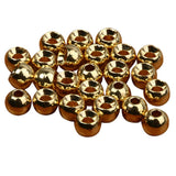 Maxbell Maxbell 25pcs Tungsten Slotted Fly Tying Head Beads Nymph Head Ball Beads 4.6mm Gold