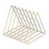 Maxbell Metal  Desktop Storage Book Rack Magazine Newspaper Holder Golden-S