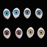 Maxbell 3x 8 Plastic Oval Fake Eyes Eyeballs for Mask Doll Bear Toy 4 Color 5mm 6mm 8mm