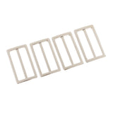 Maxbell 8Pcs Tri-Glide Adjustable Buckles Strap Slide 3 Bar Adjusters Gold Silver