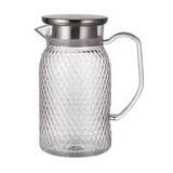 Maxbell Maxbell Beverage Pitcher Cold Water Pitcher Transparent Beverage Carafe Cold Pitcher steel lid argent