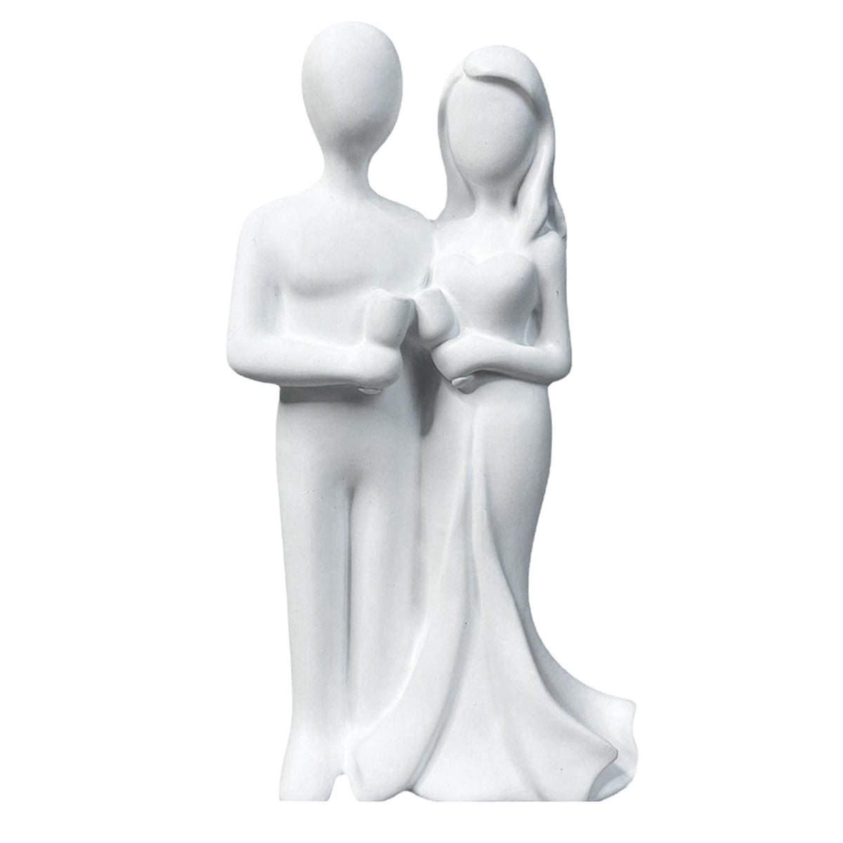 Maxbell Maxbell Couple Statue Resin Couple Figurine Couple Sculpture Art for Valentine's Day White Cheers