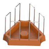 Maxbell Tortoise Feeding Dish Small Turtle Food Bowl for Bearded Dragon Semi Aquatic Brown