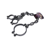Maxbell Halloween Shackles on Chain Fake Shackles Prop for Festival Carnival Cosplay Upper body cuffs