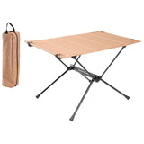 Maxbell Folding Camping Table Aluminum Alloy Camping Desk for Travel BBQ Backpacking Khaki