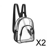 Maxbell 2xTransparent Bag Large PVC Clear Backpack for Women Men Unisex Adults Outdoor