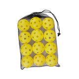 Maxbell 12 Pieces Pickle Balls Sports Soft Pickleball Balls for Game Tennis Training Yellow