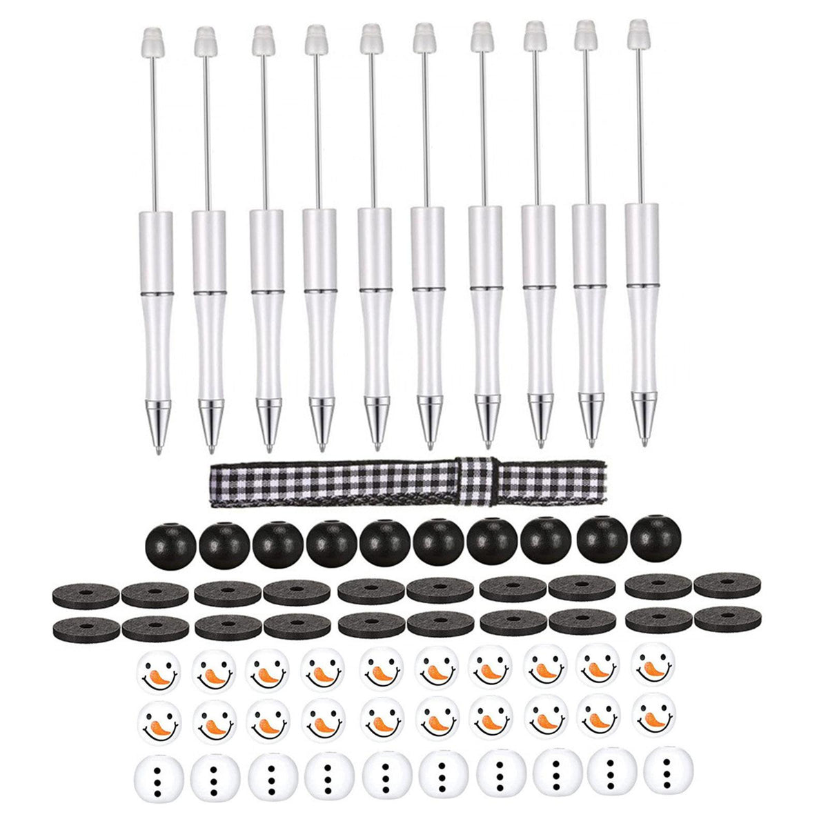 Maxbell Beadable Ballpoint Pens DIY Pen Stationery for Classroom Reward Draw Writing