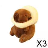 Maxbell 3xCapybara Plush Toy Keychain Funny Car Keychain for Family Girls Boys Friends Style B