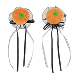 Maxbell 2x Mini Halloween Hair Clips Pair Headdress for Party Halloween Role Playing orange