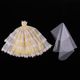 Maxbell Charming 4-Layers Dress Gown Veil Clothes for LUTS DOD Dollfie 1/6 BJD Doll Wedding / Party Outfit - Aladdin Shoppers