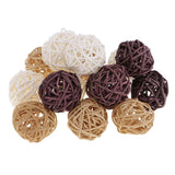 Maxbell 21 Pieces Wicker Rattan Balls Home Christmas Wedding Party Decorative Crafts